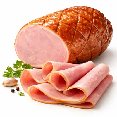 Glazed Ham Roast With Sliced Deli Meat