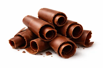 Stack of Gourmet Dark Chocolate Curls