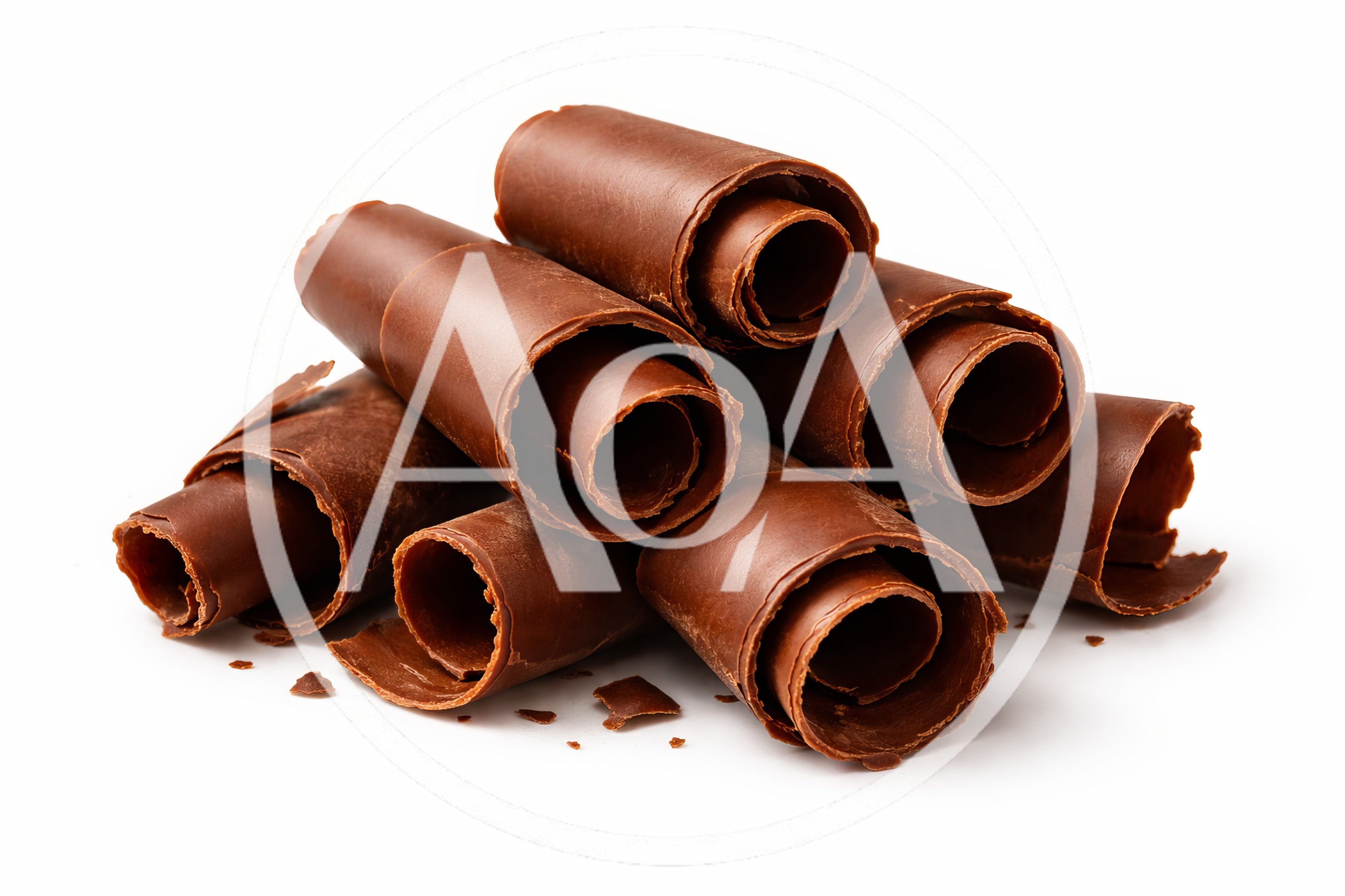 Stack of Gourmet Dark Chocolate Curls
