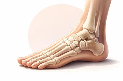 Anatomical Illustration Of Human Foot Skeletal Structure