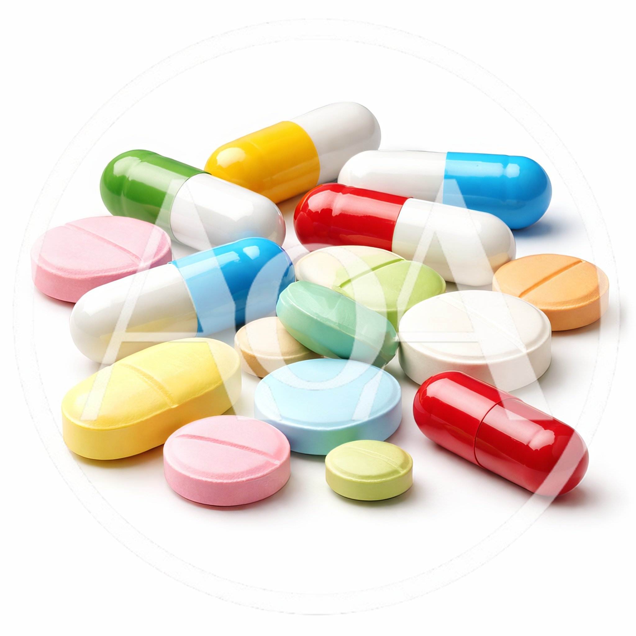 Assorted Colorful Pharmaceutical Pills and Capsules