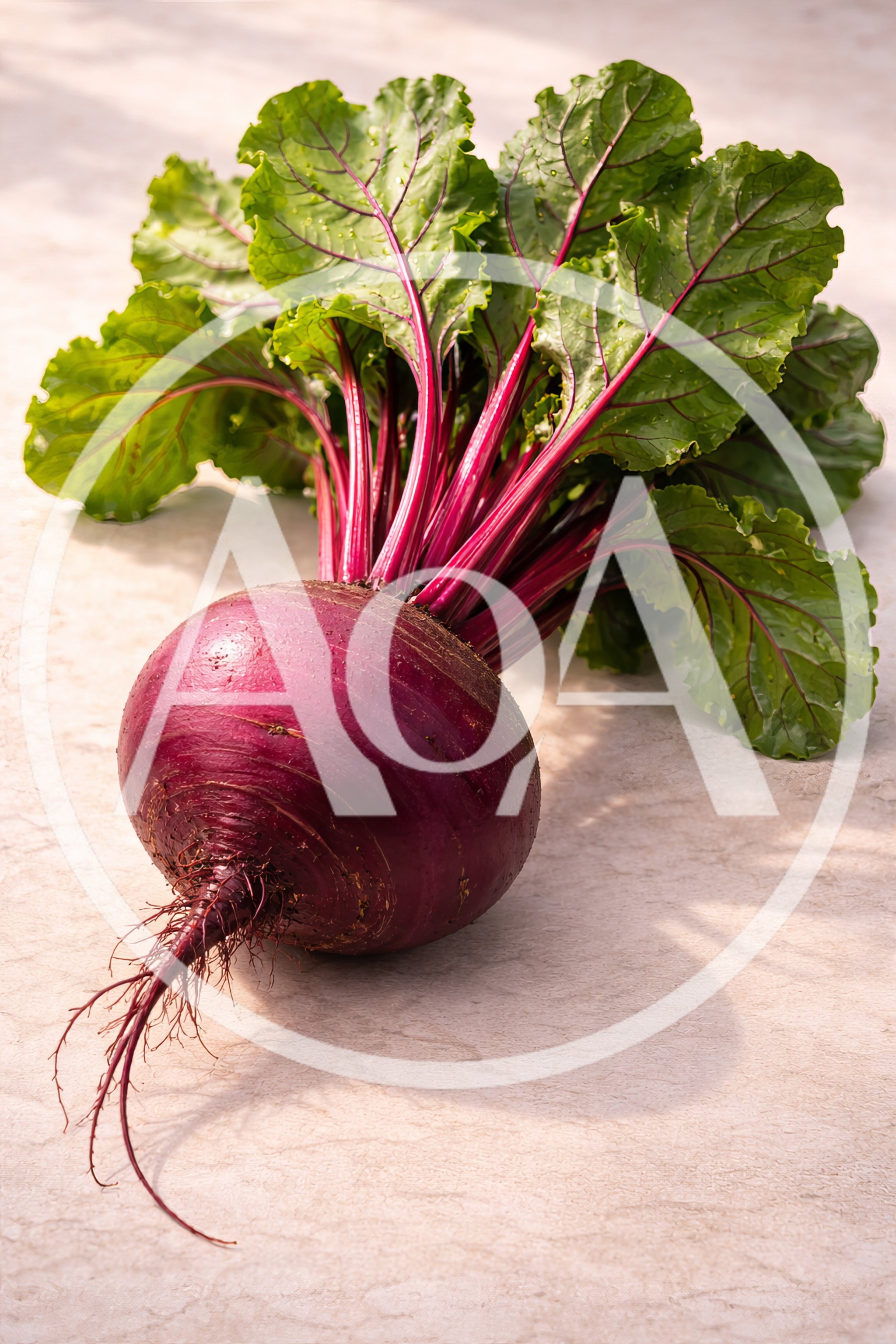 Fresh Whole Beetroot With Vibrant Green Leaves