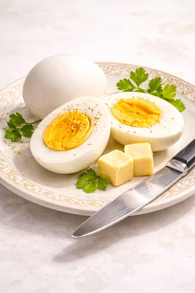 Hard Boiled Eggs With Butter And Parsley