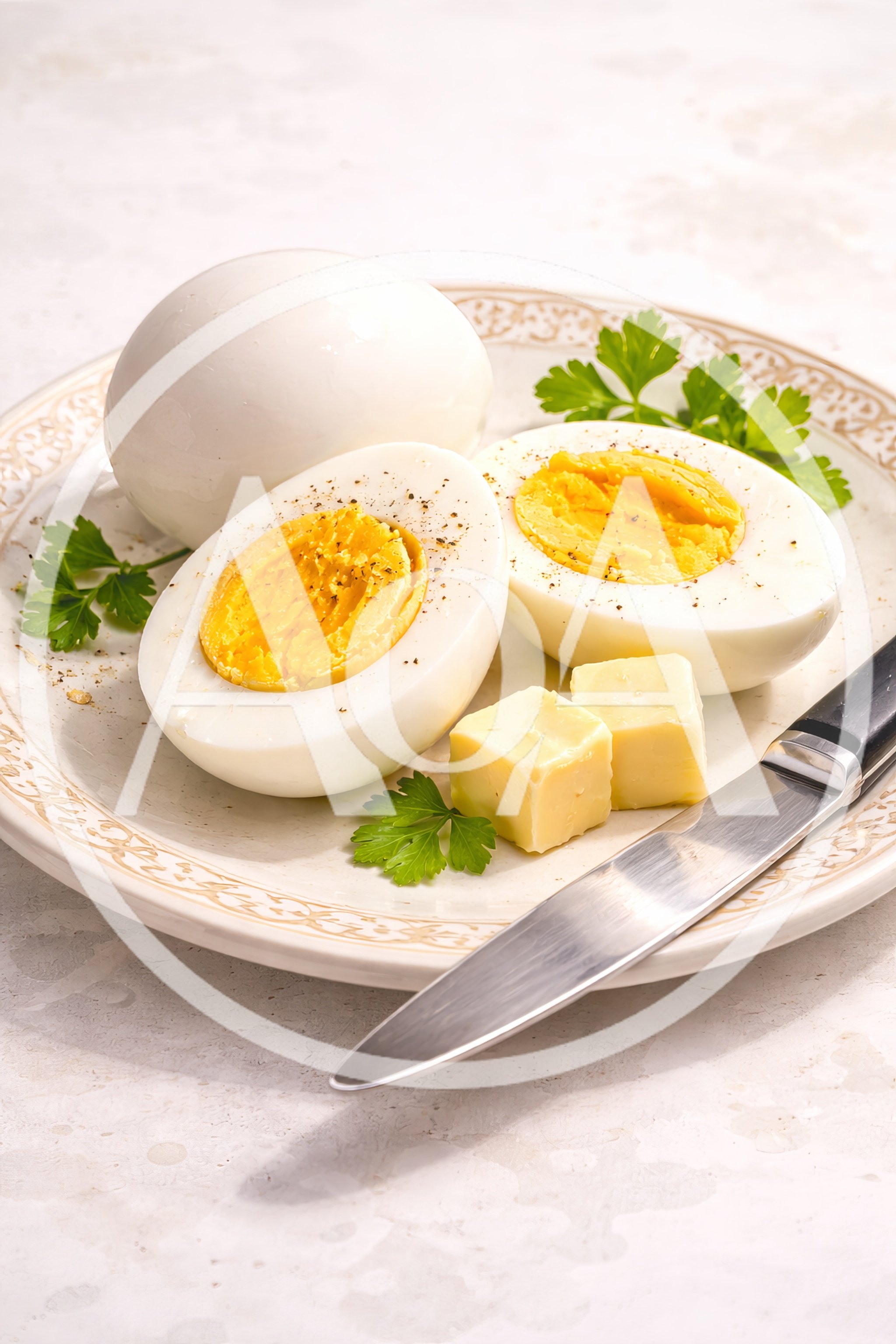 Hard Boiled Eggs With Butter And Parsley