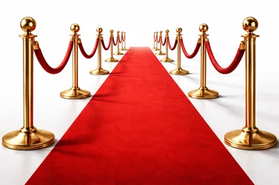 Red Carpet Entrance With Gold Stanchions