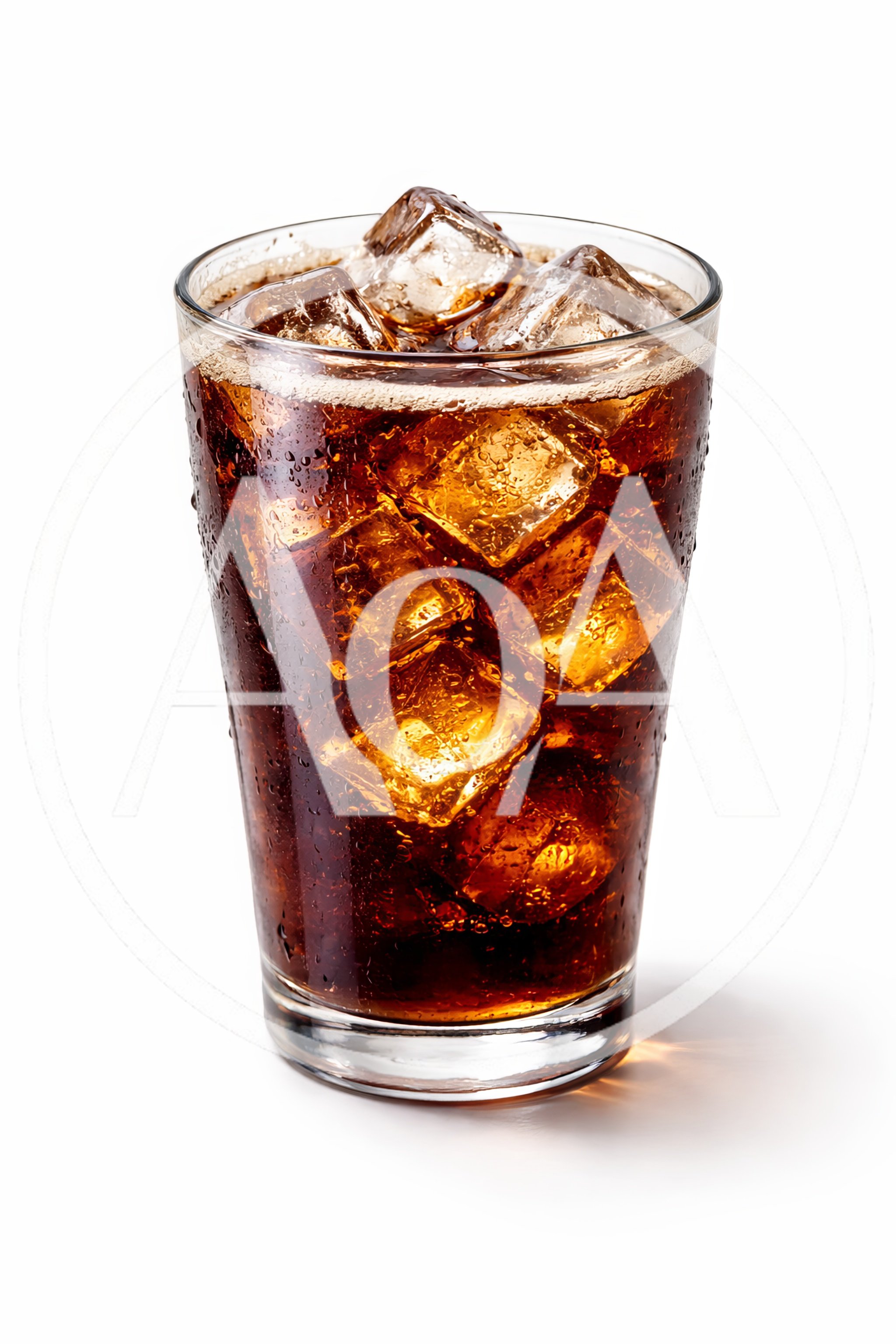 Glass Of Iced Cola With Condensation