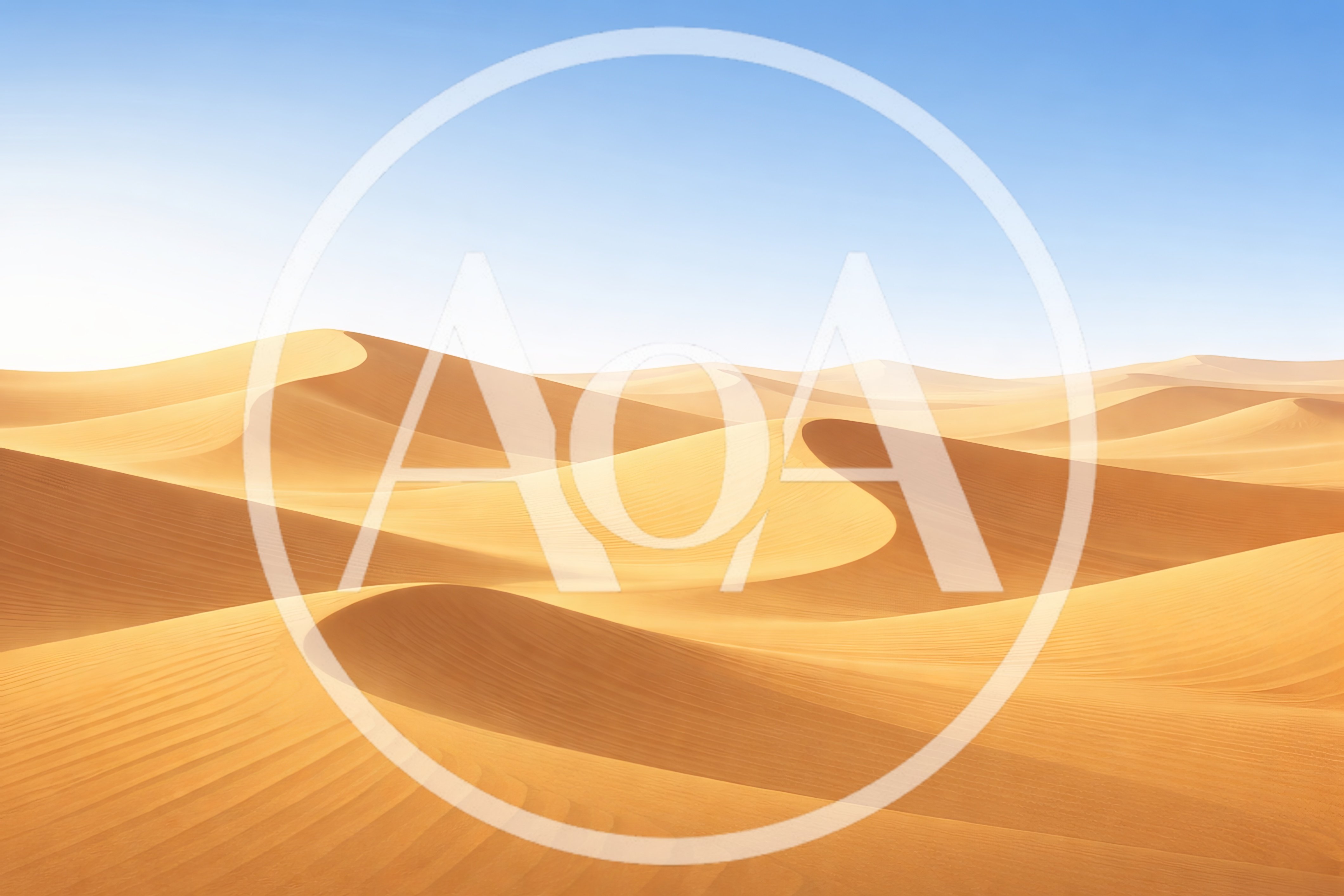 Expansive Golden Sand Dunes Under Clear Blue Sky