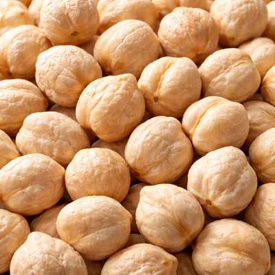 Close Up Of Raw Dried Chickpeas