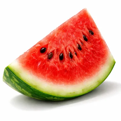 Fresh Triangular Slice Of Ripe Red Watermelon