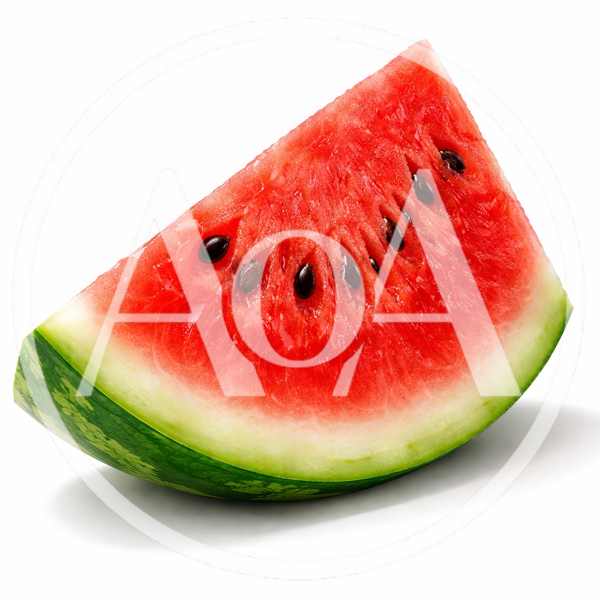 Fresh Triangular Slice Of Ripe Red Watermelon