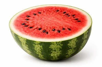 Half Of A Fresh Ripe Watermelon