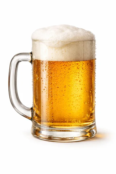 Cold Glass Mug Of Golden Beer With Foam