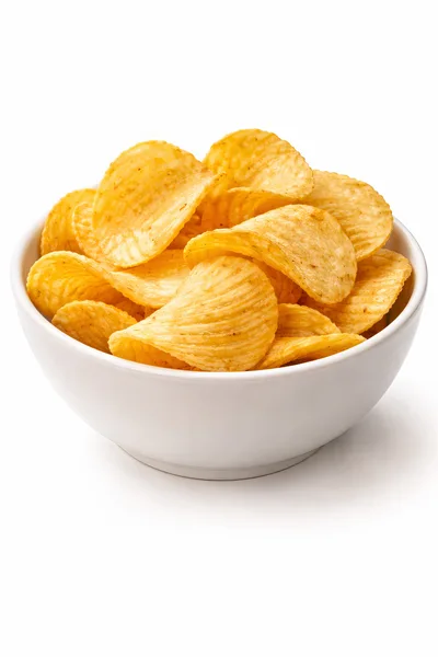 Bowl Of Crispy Ruffled Potato Chips