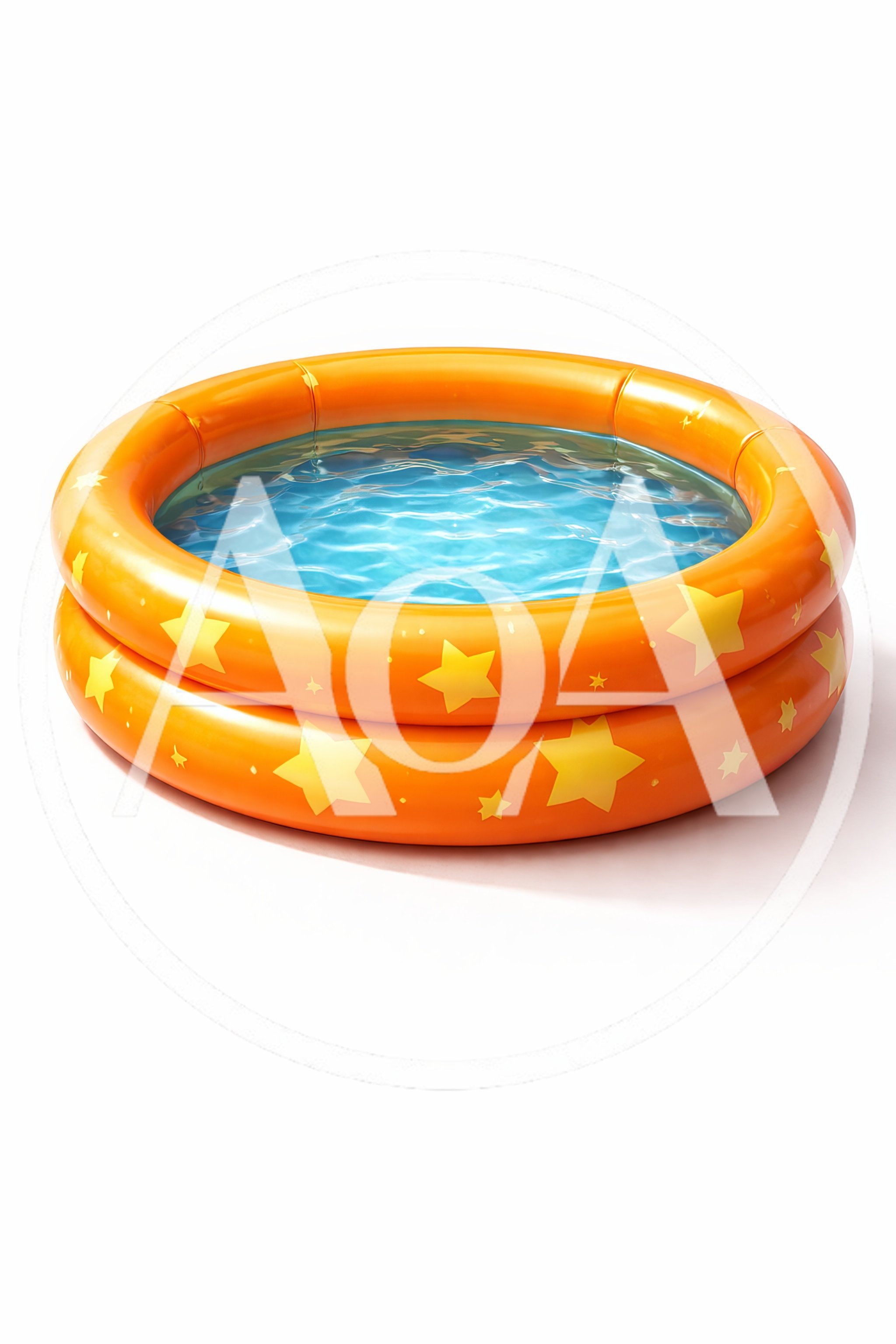 Inflatable Orange Kids Pool With Star Pattern