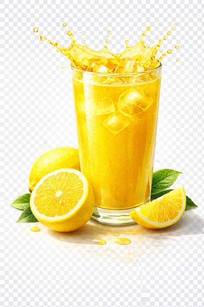 Refreshing Glass Of Lemonade With Fresh Lemons