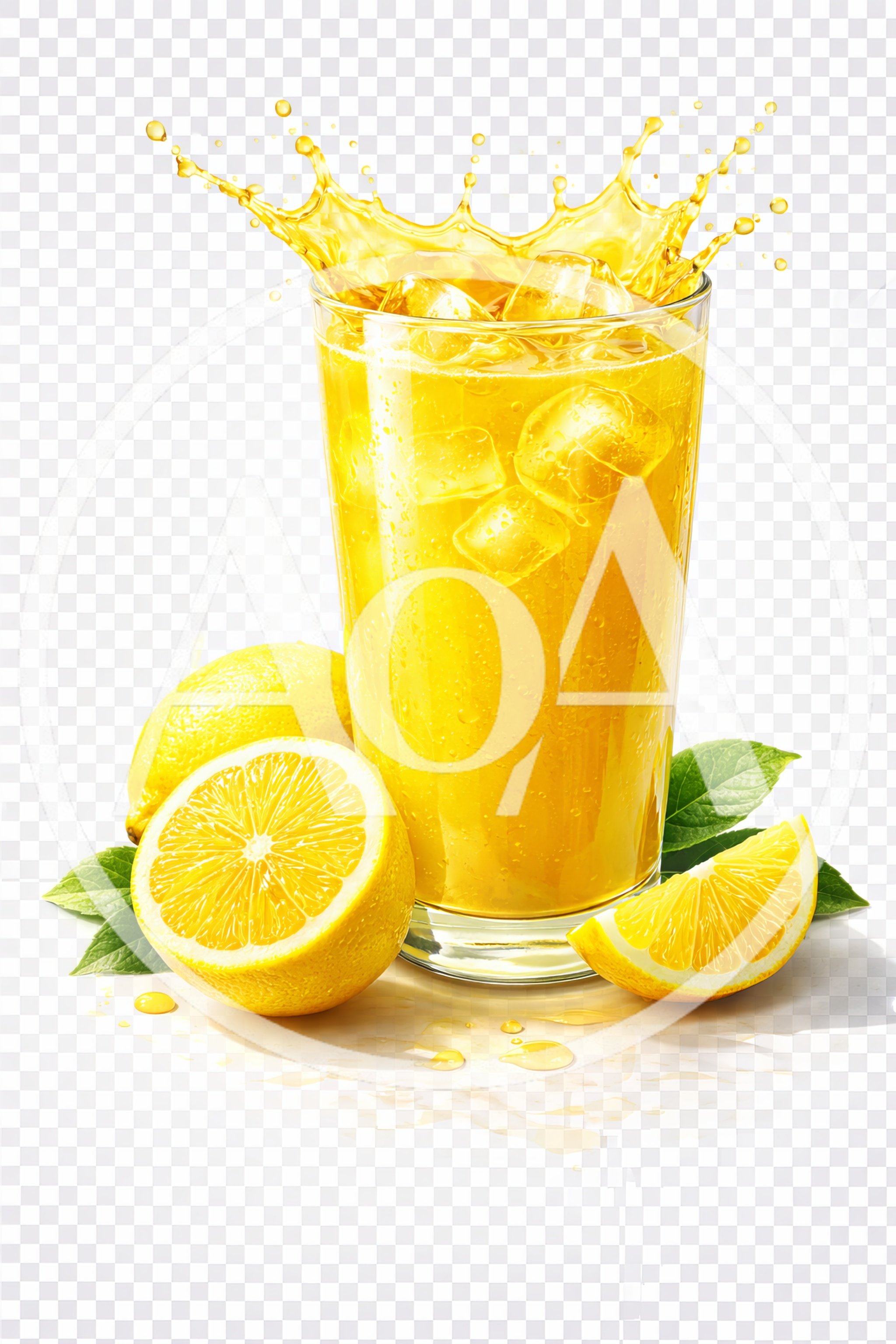 Refreshing Glass Of Lemonade With Fresh Lemons