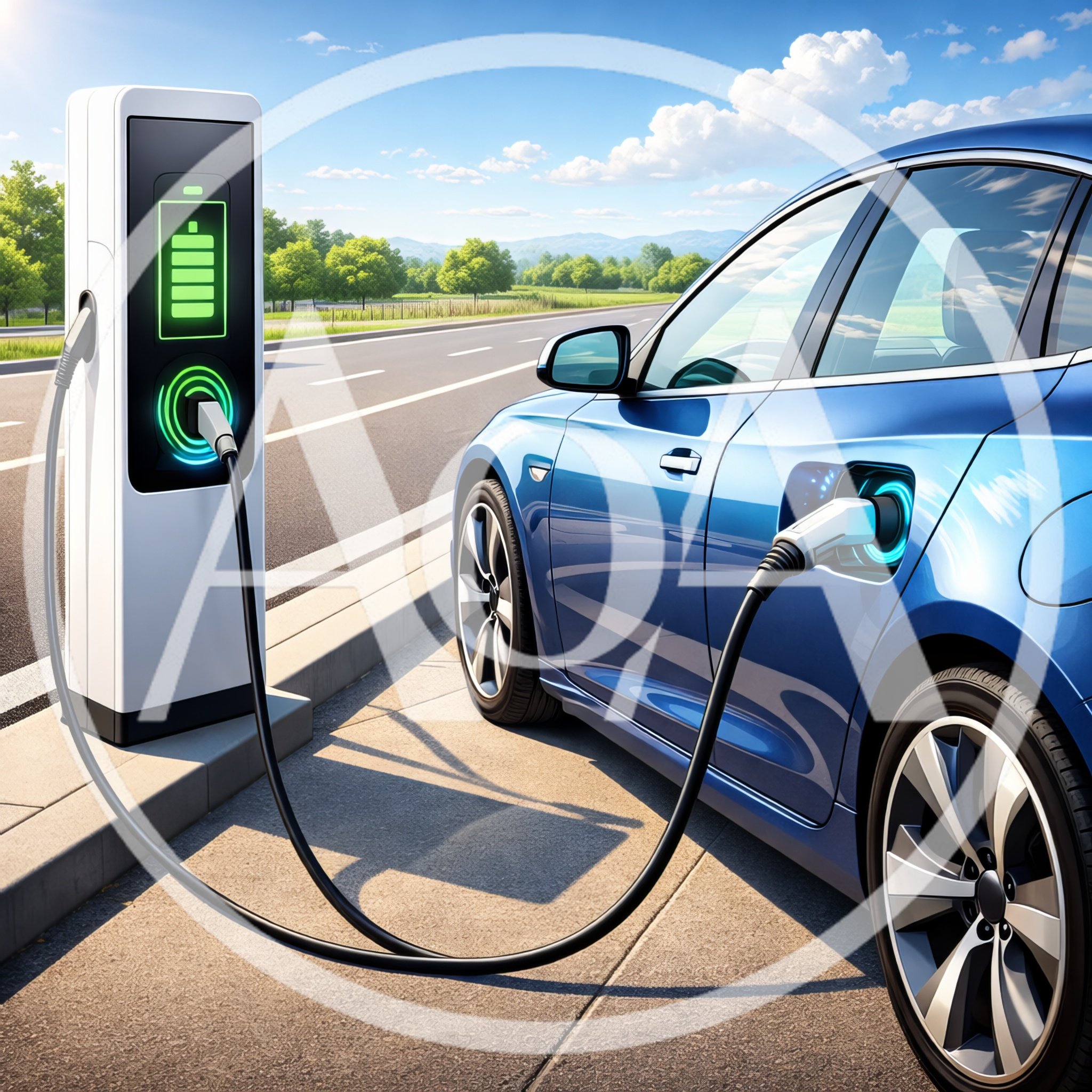 Electric Vehicle Charging At A Roadside Station