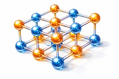 3D Molecular Crystal Lattice Structure Model