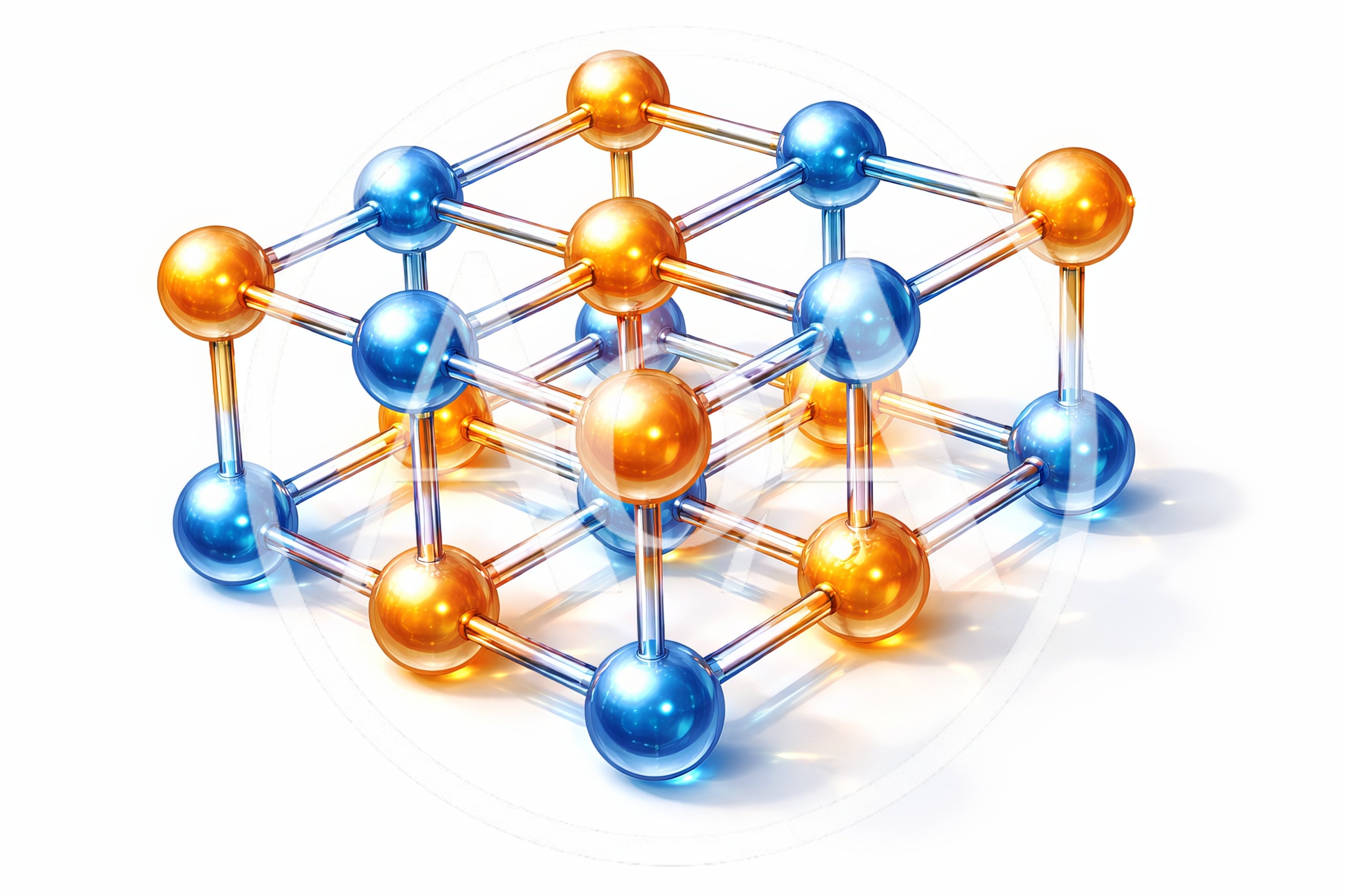 3D Molecular Crystal Lattice Structure Model