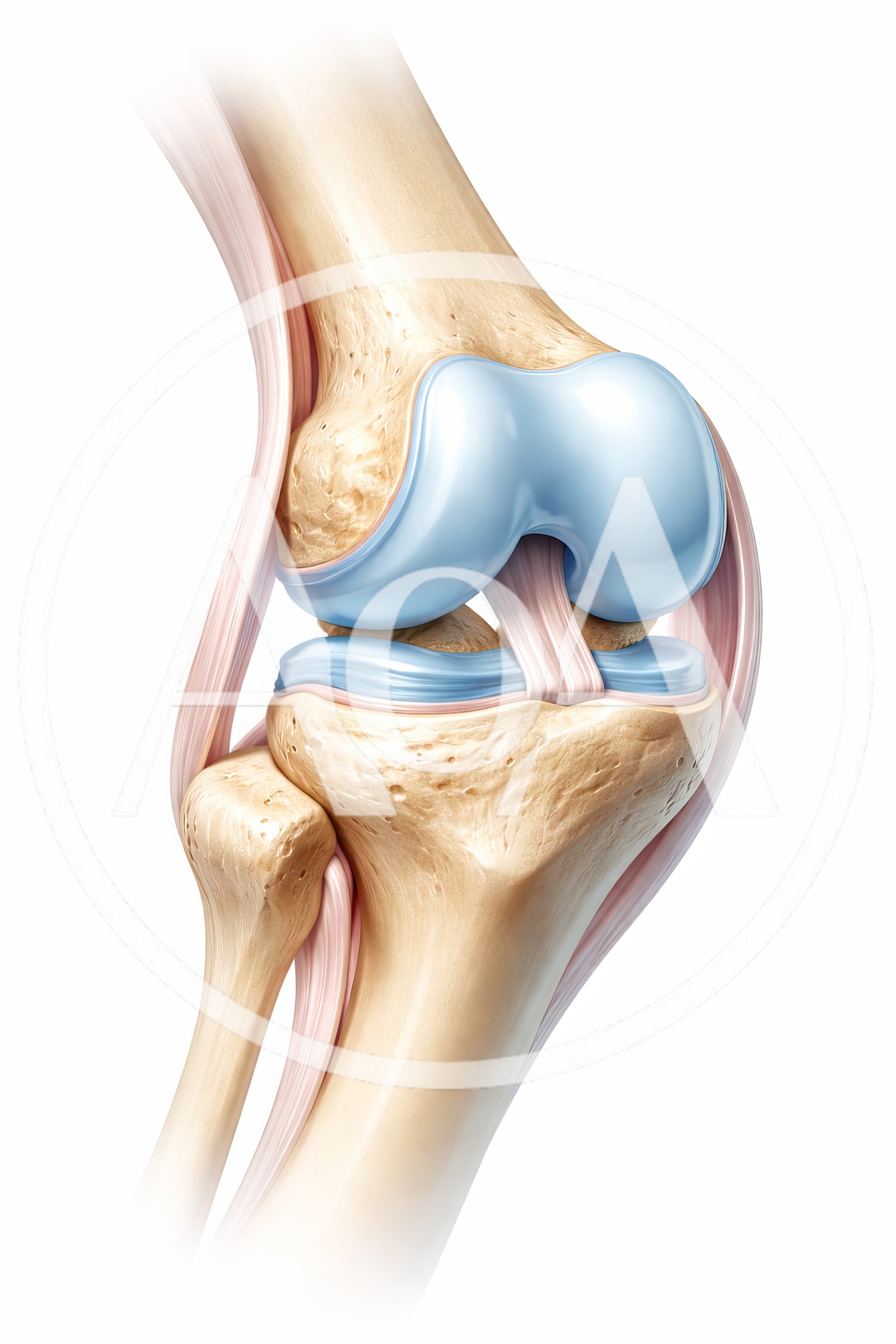 Anatomical Illustration Of Human Knee Joint Structure