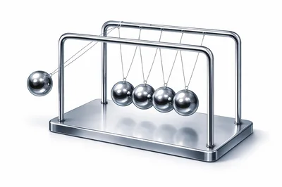 Newton's Cradle Pendulum With One Ball Raised