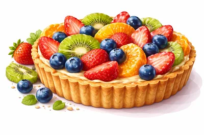 Fresh Fruit Tart With Berries And Citrus