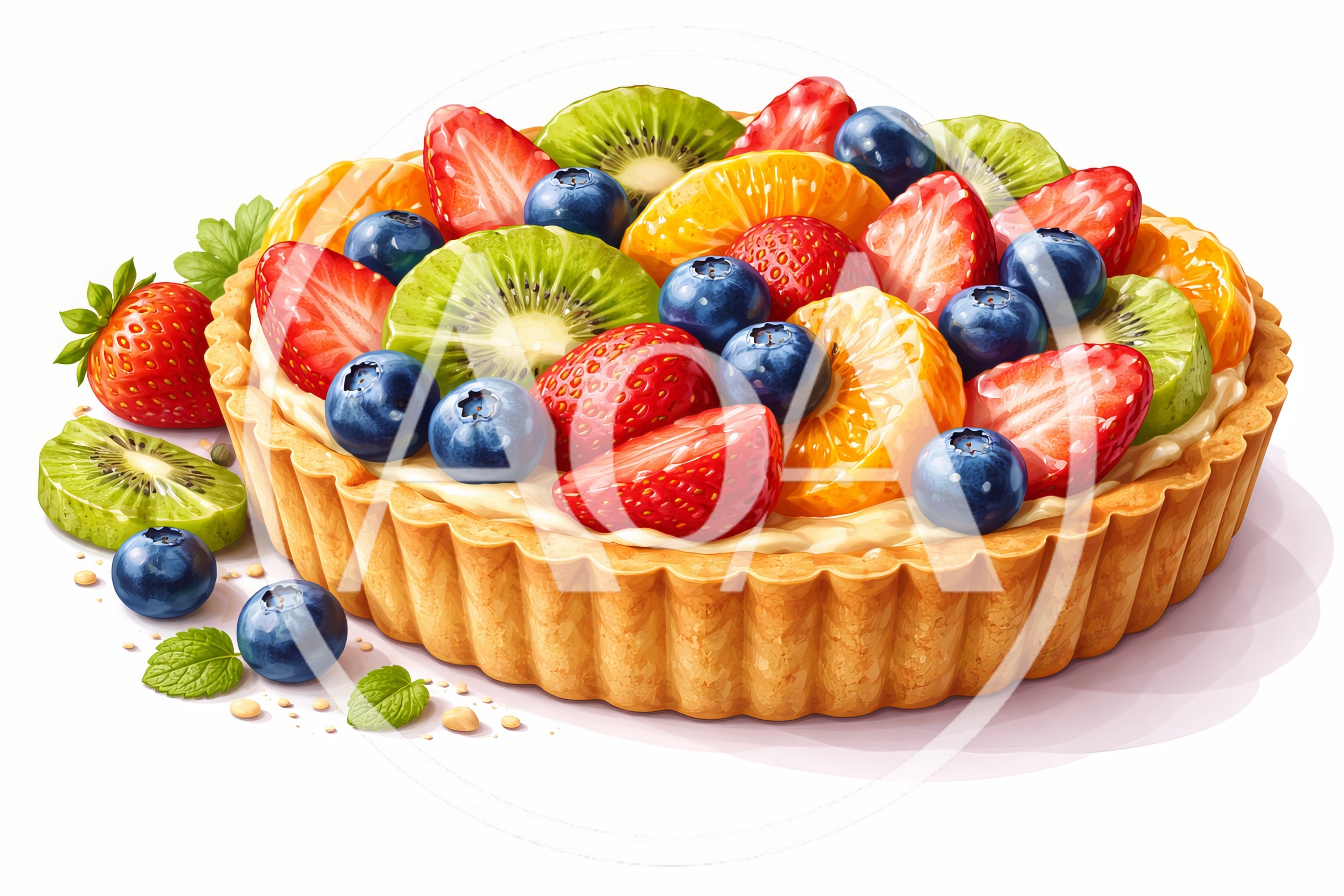 Fresh Fruit Tart With Berries And Citrus