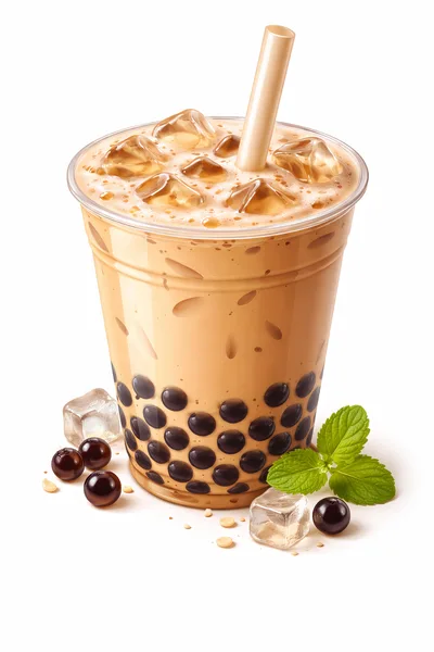 Refreshing Iced Milk Tea With Tapioca Pearls