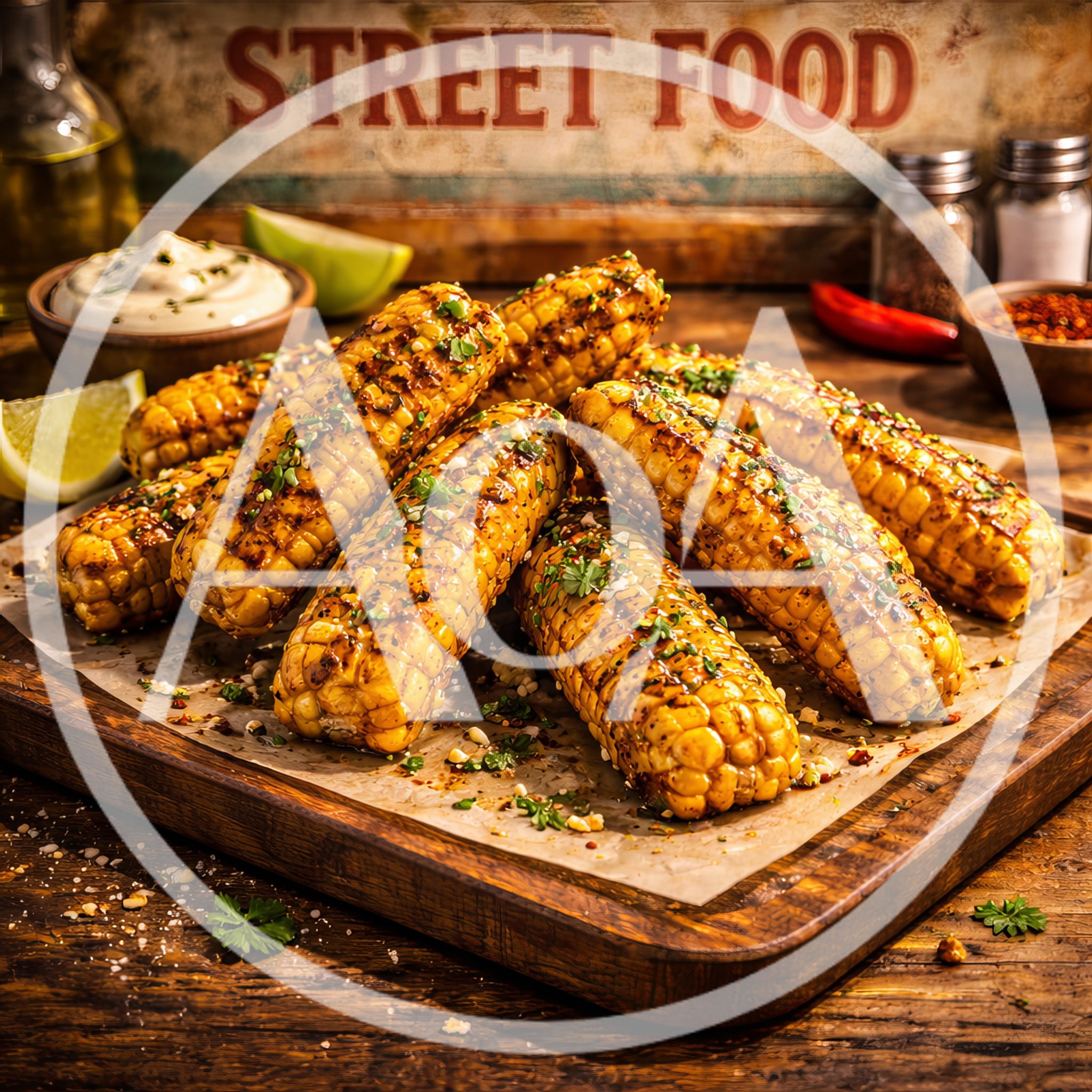 Grilled Corn on the Cob with Herbs and Spices