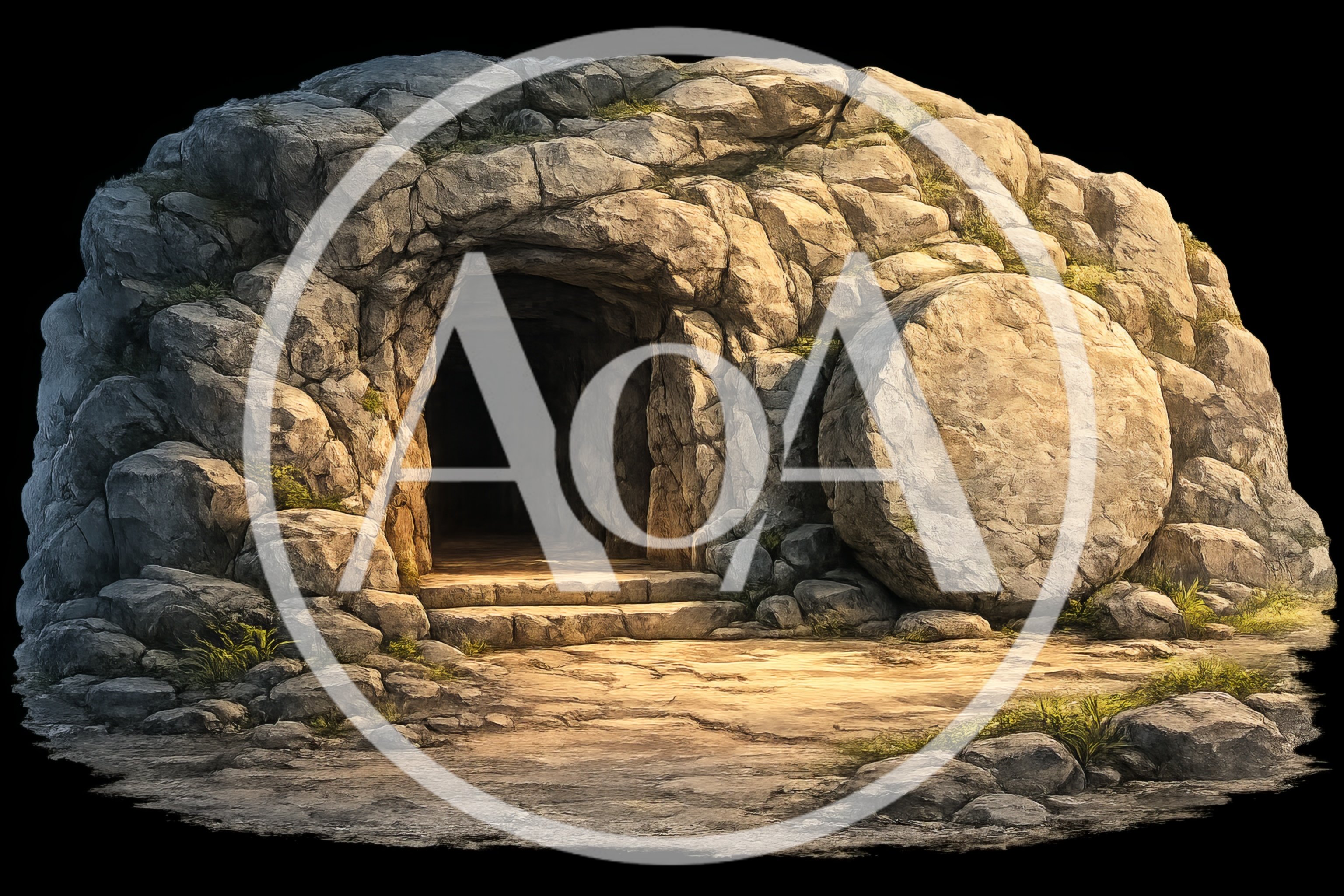 Ancient Stone Tomb Entrance With Rolling Rock Door