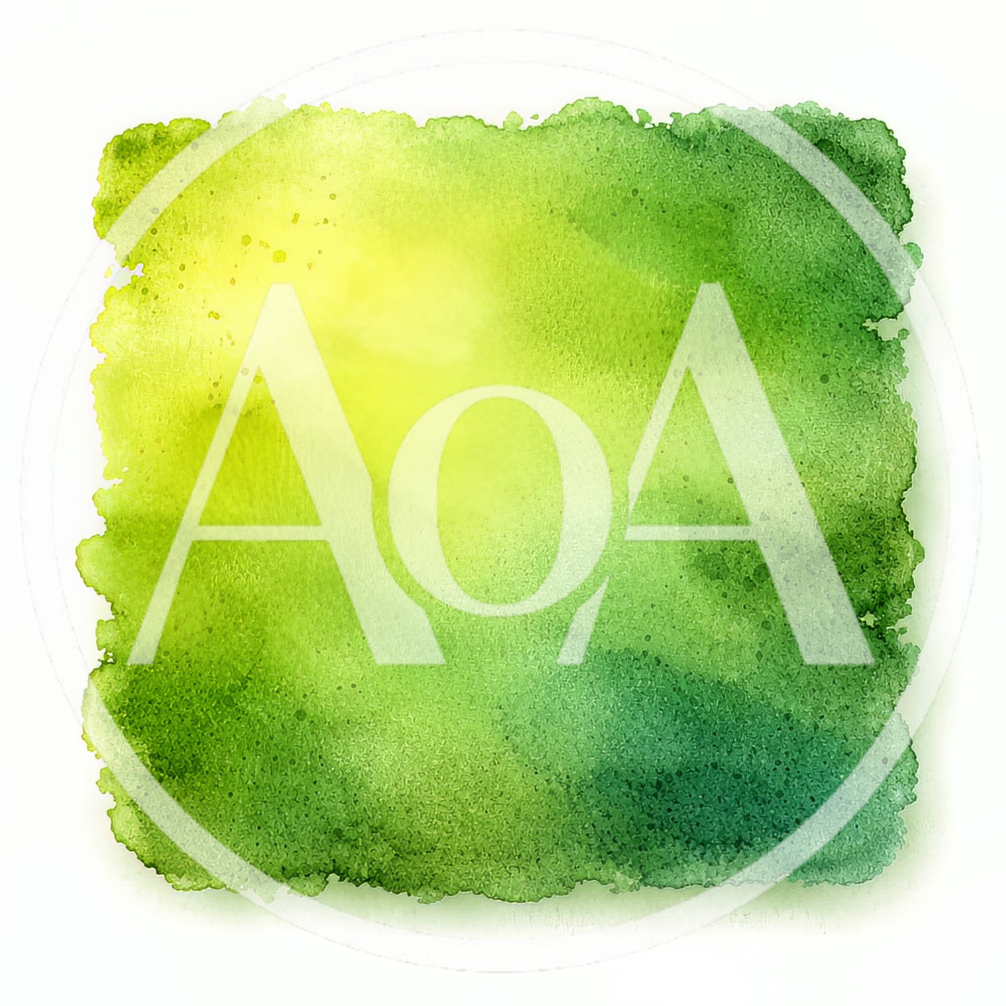 Abstract Green And Yellow Watercolor Square Texture