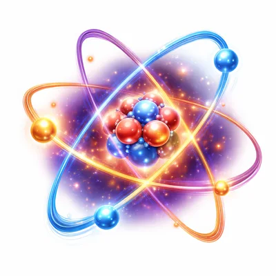 Abstract 3D Illustration Of A Glowing Atomic Structure