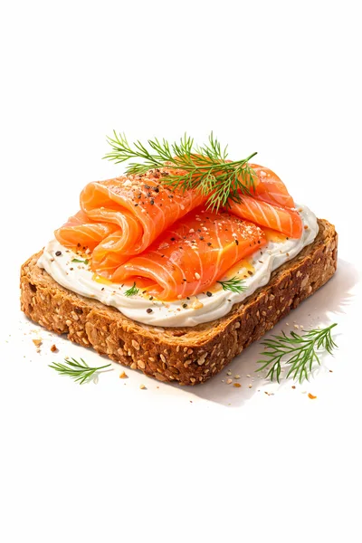 Smoked Salmon Toast With Cream Cheese And Dill