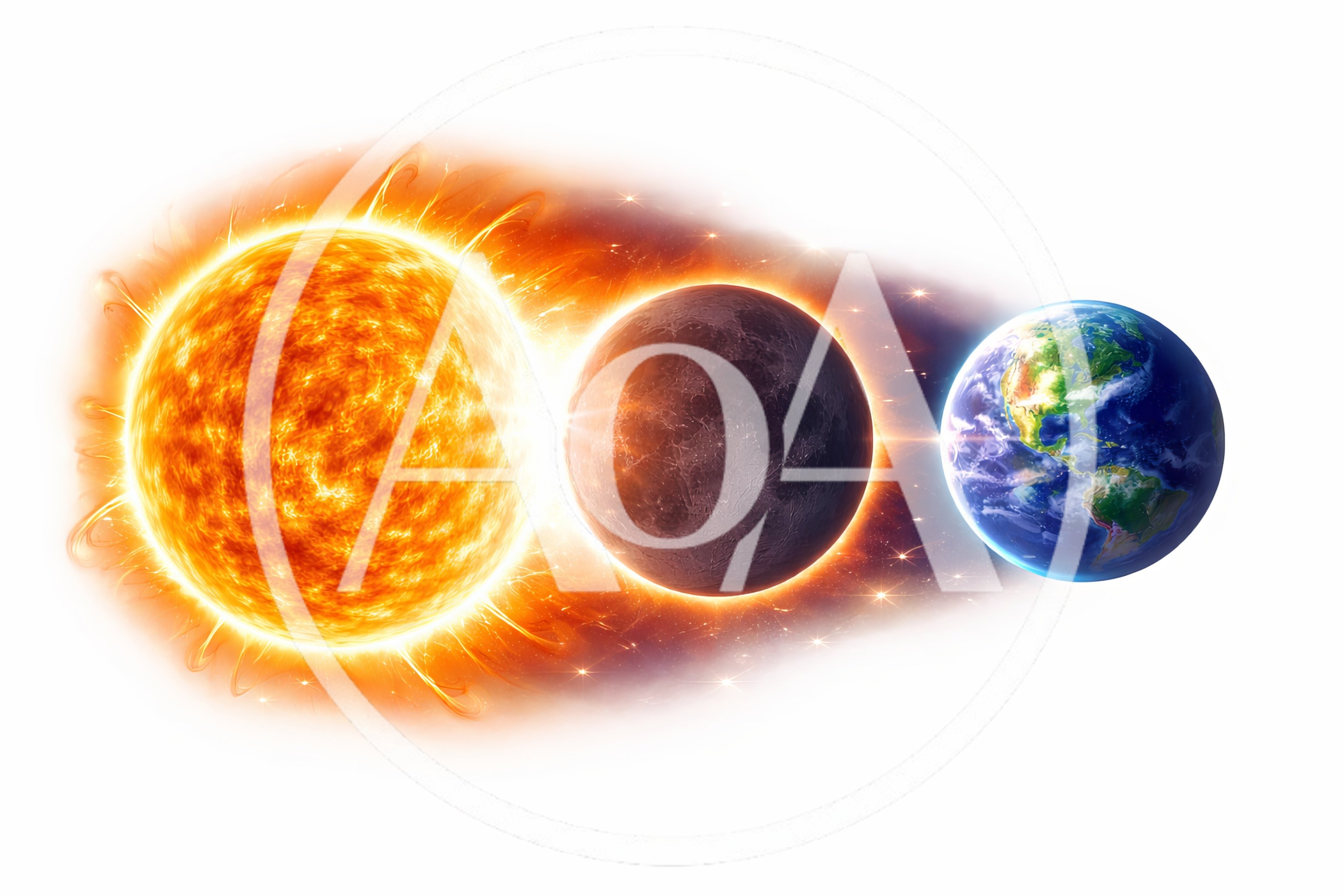 Solar Eclipse Alignment of Sun Moon and Earth