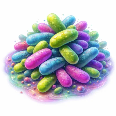Pile Of Colorful Glossy Jelly Bean Candies