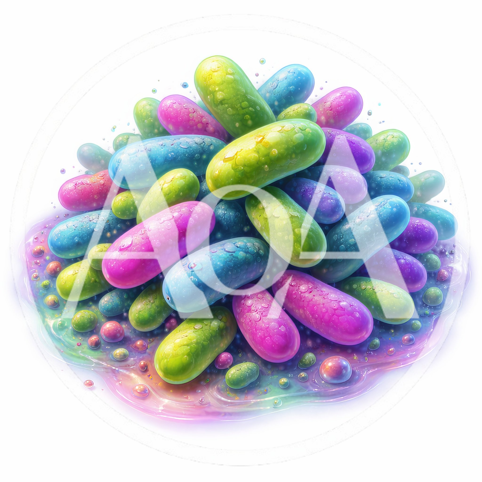 Pile Of Colorful Glossy Jelly Bean Candies