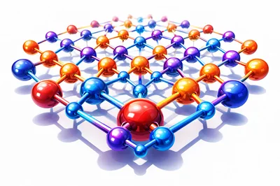Abstract 3D Molecular Lattice Structure