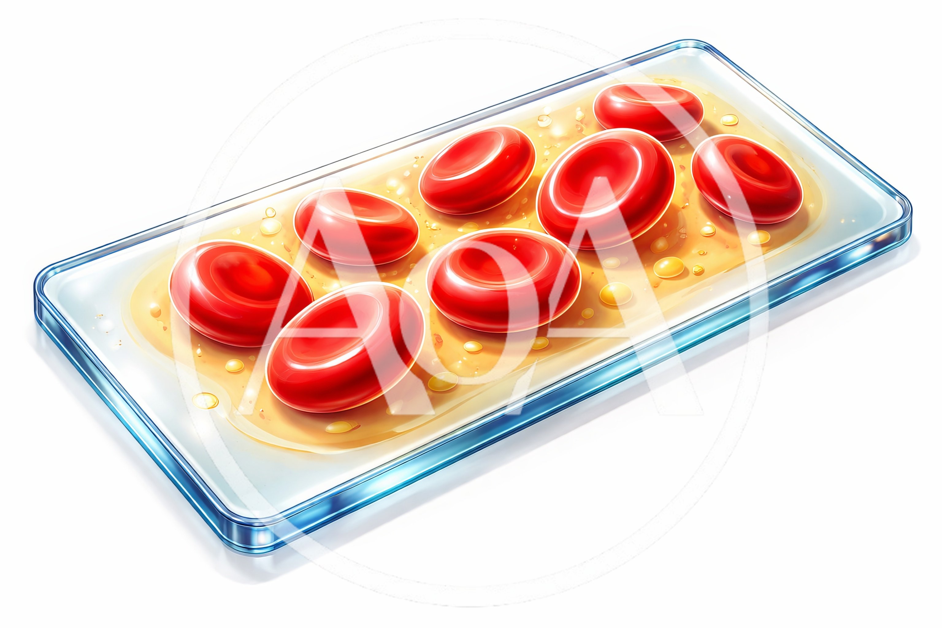 Red Blood Cells In A Laboratory Petri Dish