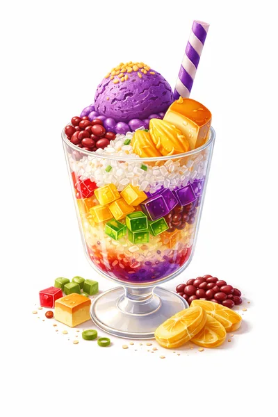 Delicious Halo Halo Dessert In A Glass