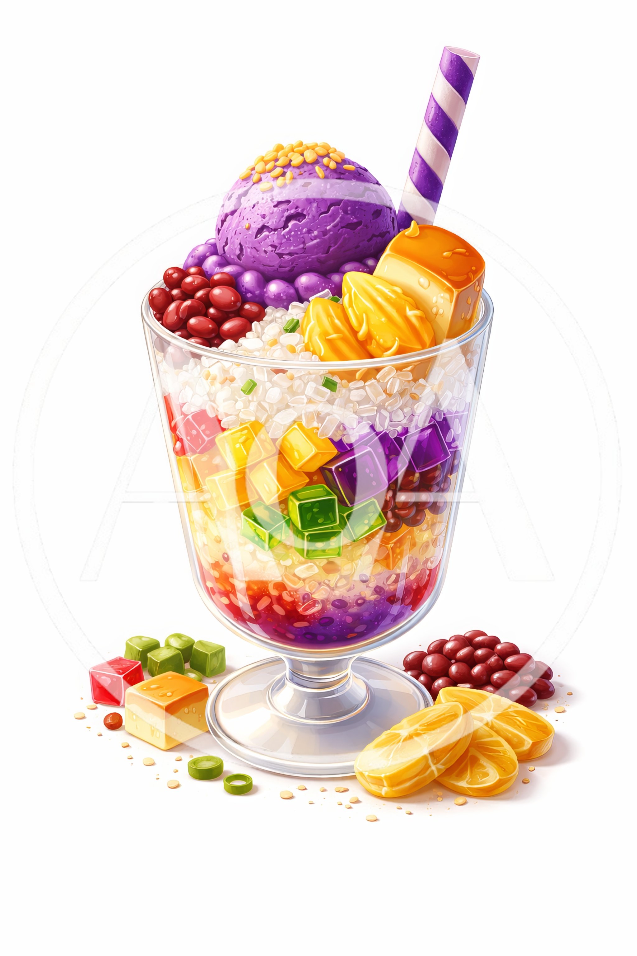 Delicious Halo Halo Dessert In A Glass