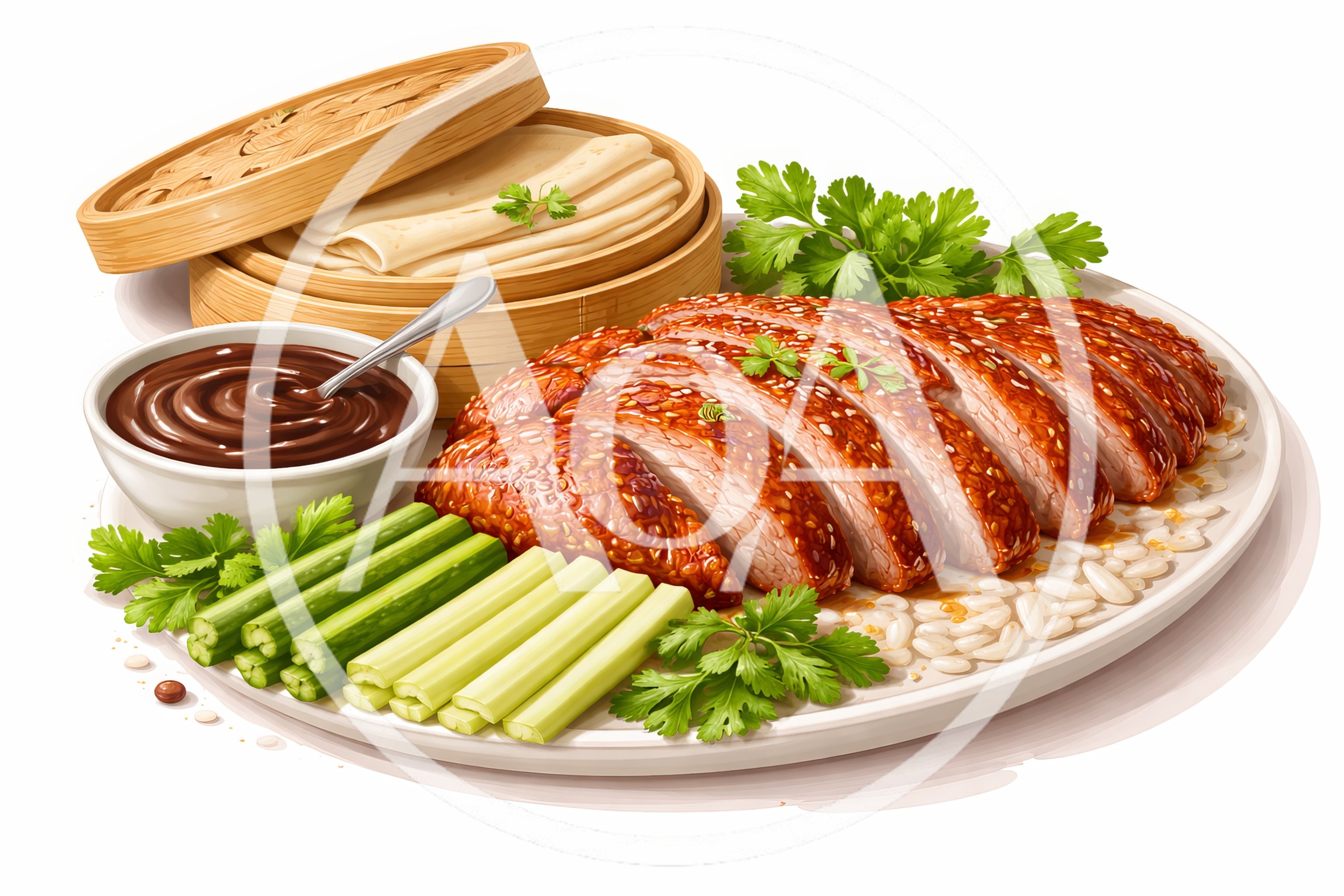 Peking Duck Platter With Pancakes And Hoisin Sauce