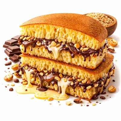 Martabak Manis Indonesian Sweet Pancake With Chocolate And Peanuts