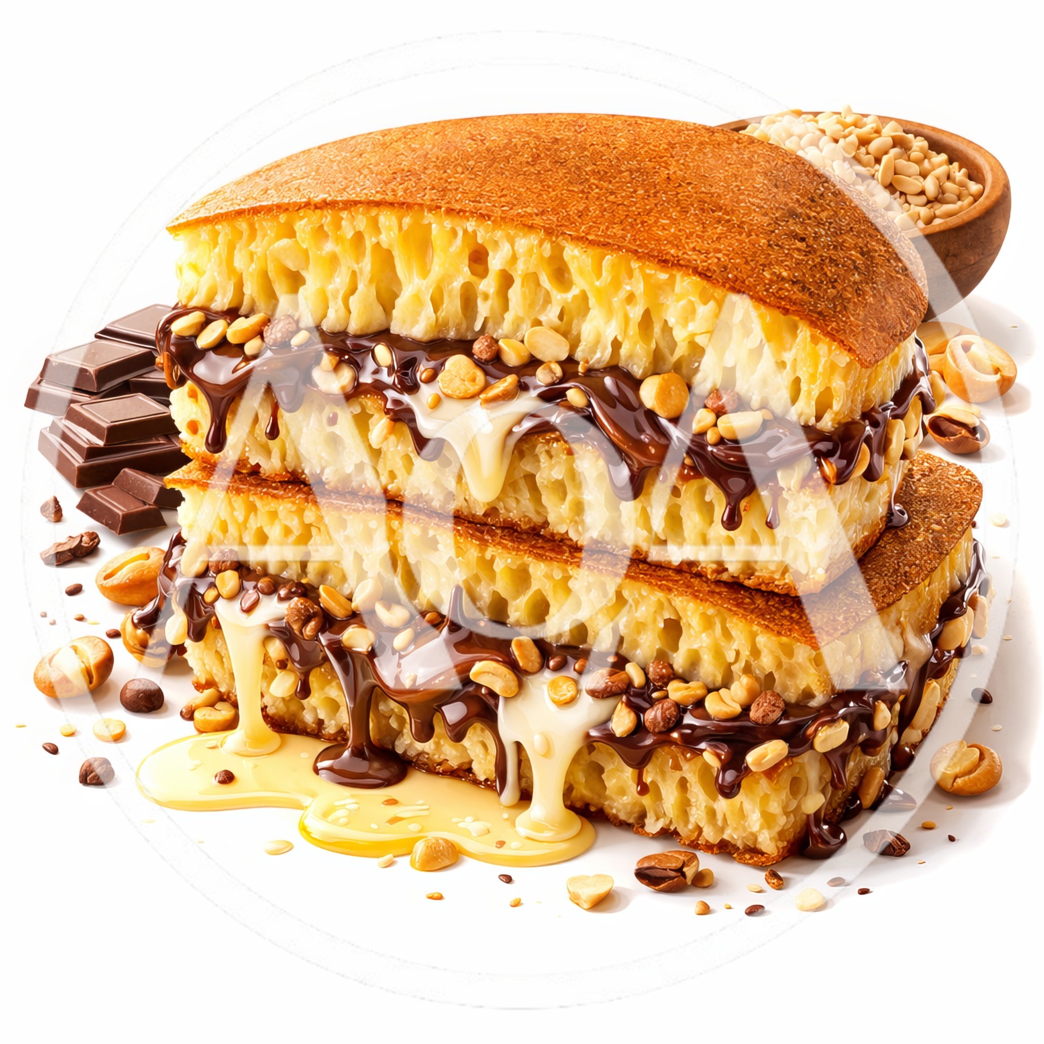 Martabak Manis Indonesian Sweet Pancake With Chocolate And Peanuts