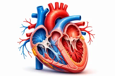 Anatomical Cross Section Of A Human Heart