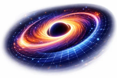 Conceptual Visualization of a Rotating Black Hole
