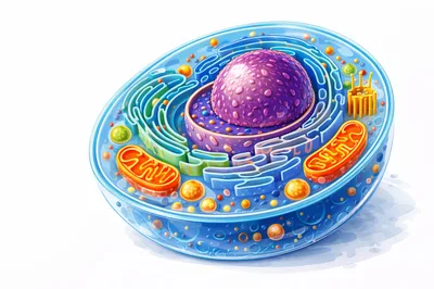 3D Illustration Of A Biological Eukaryotic Animal Cell