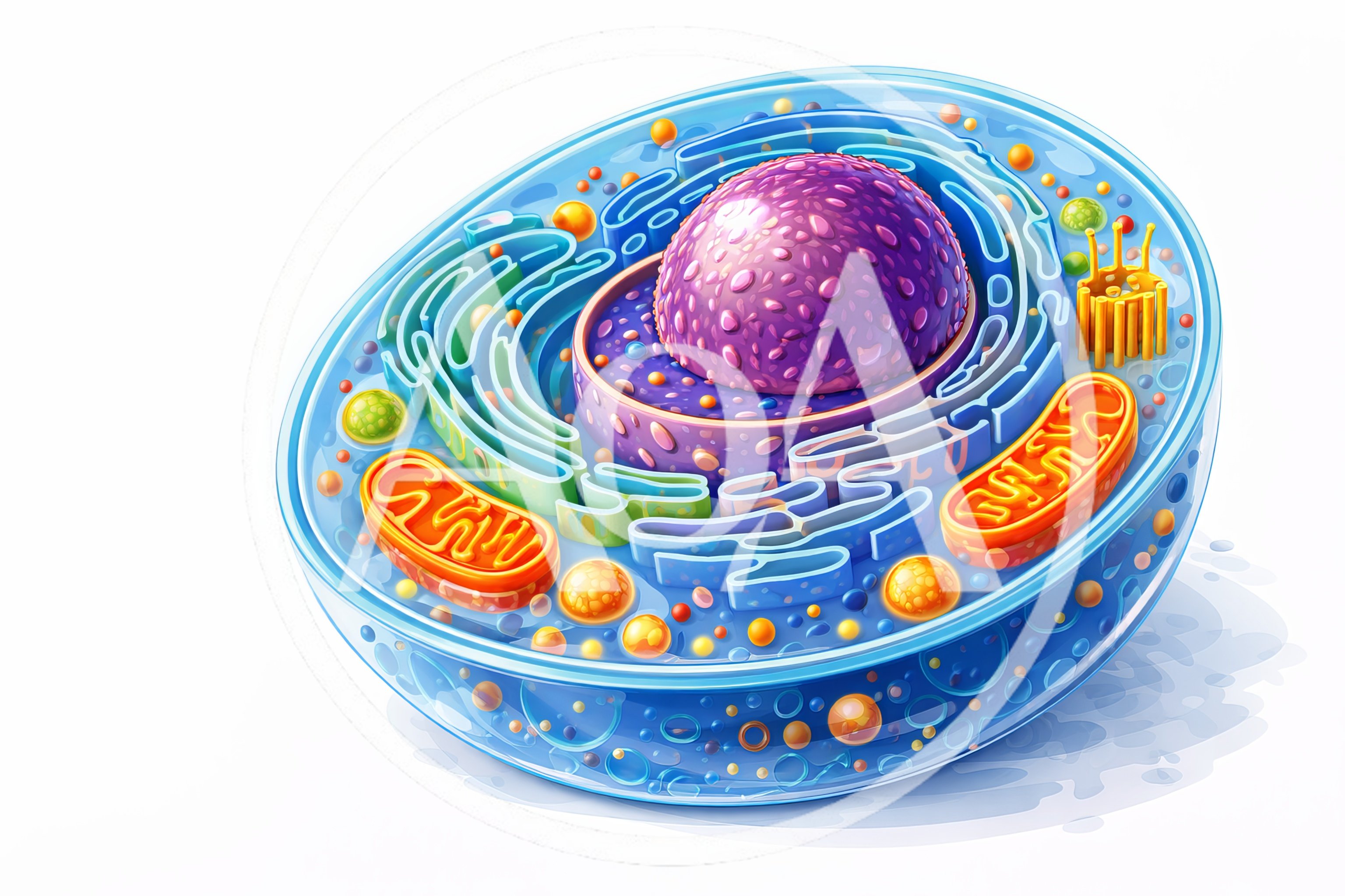 3D Illustration Of A Biological Eukaryotic Animal Cell