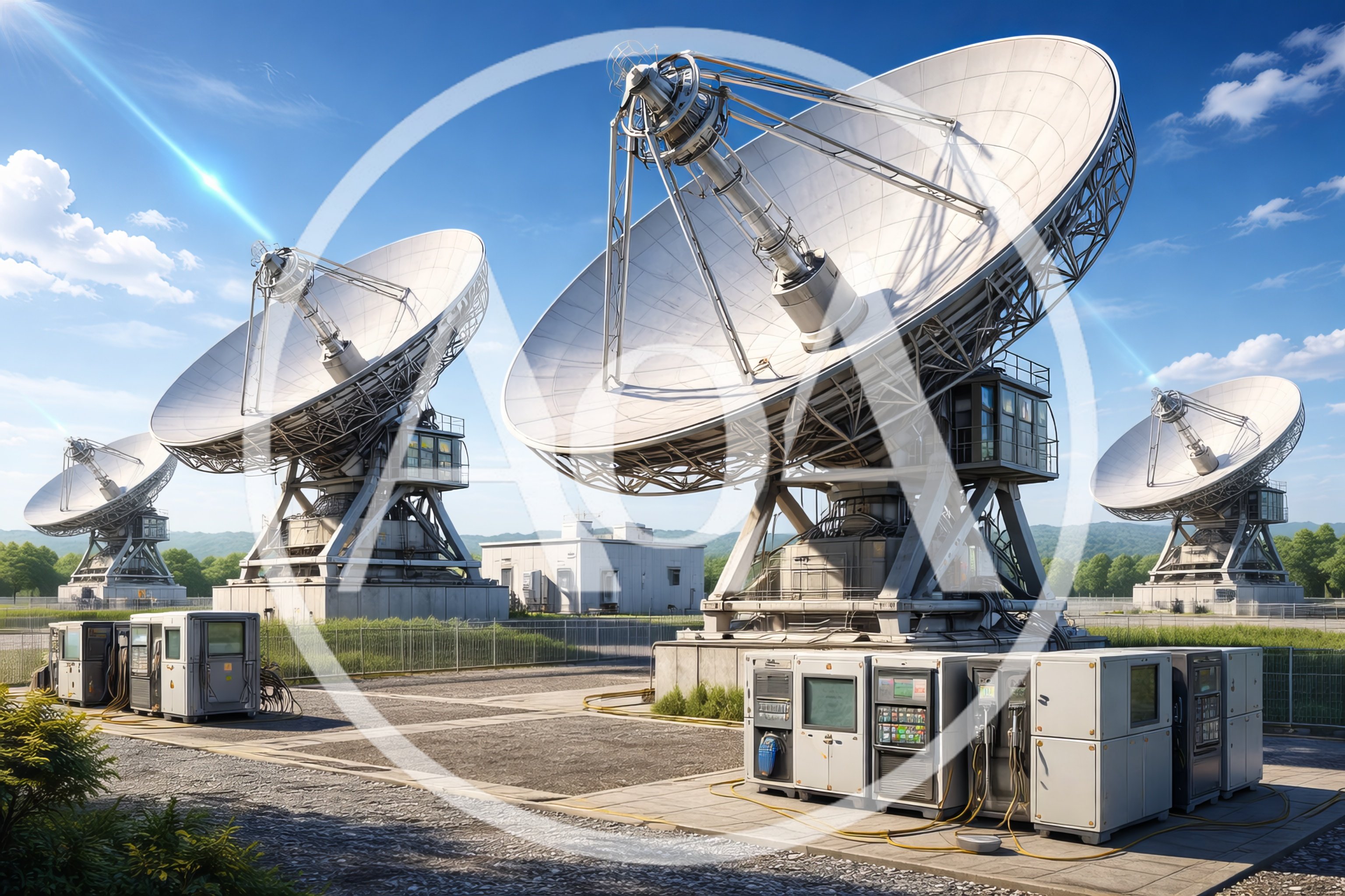 Large Satellite Dish Array at a Remote Research Station
