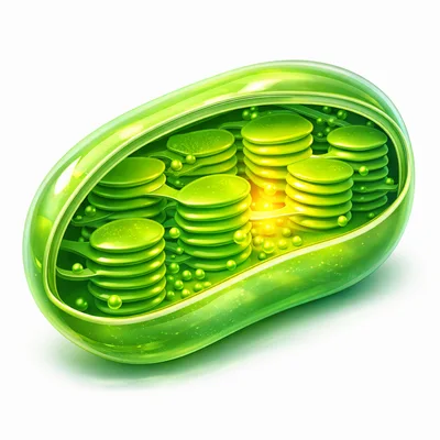 Detailed 3D Illustration Of A Plant Cell Chloroplast
