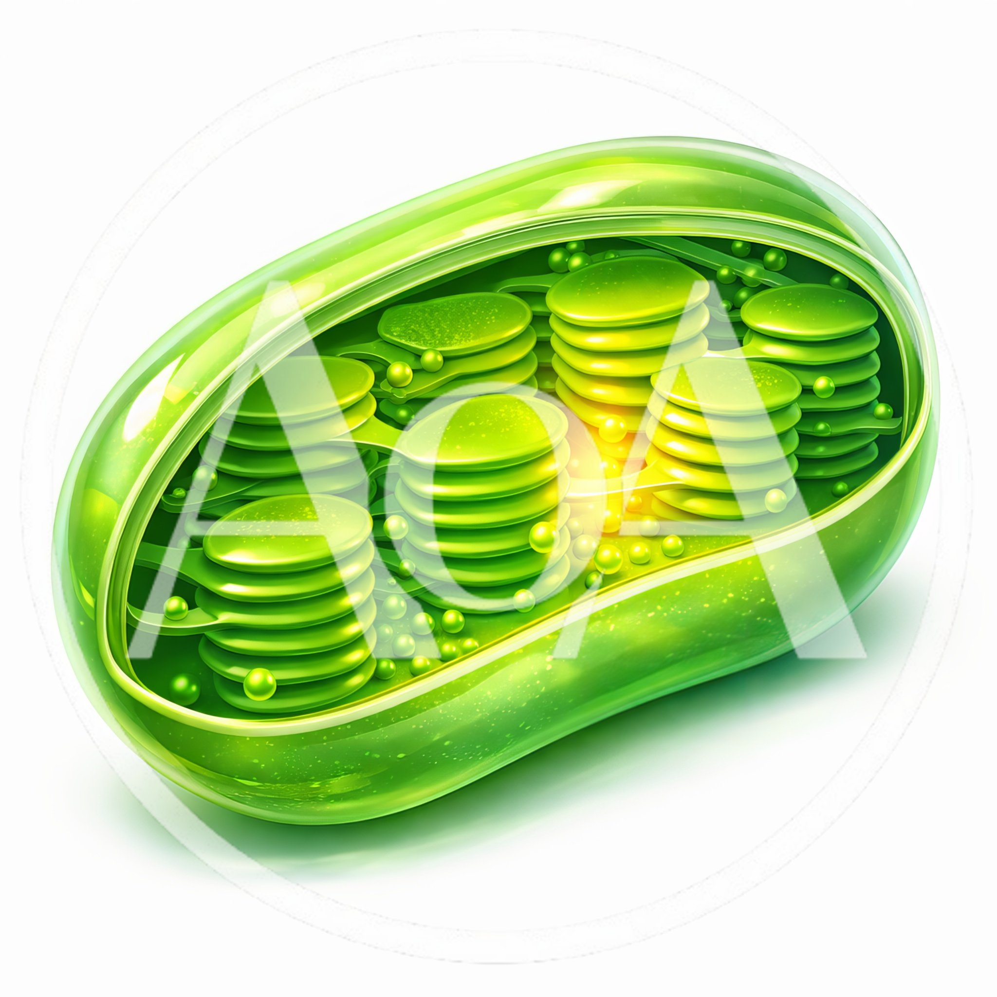 Detailed 3D Illustration Of A Plant Cell Chloroplast
